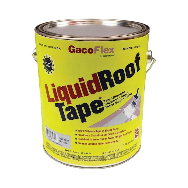 Gaco Western GacoFlex Light Gray Silicone Roof Tape 1 gal GACLTAPE1 - main